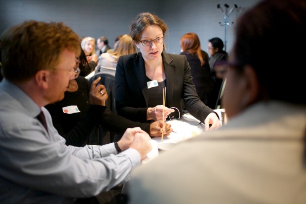 The 'marshmallow challenge' at one of the workshops