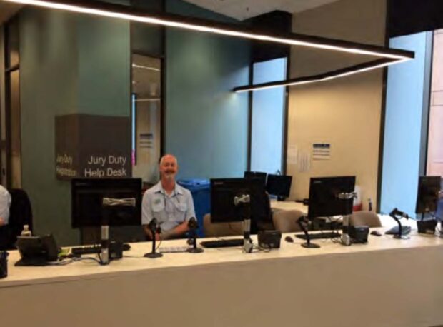 A help desk at a court in New South Wales