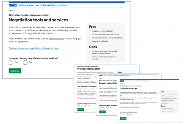 screenshot of gov.uk - negotiation tools