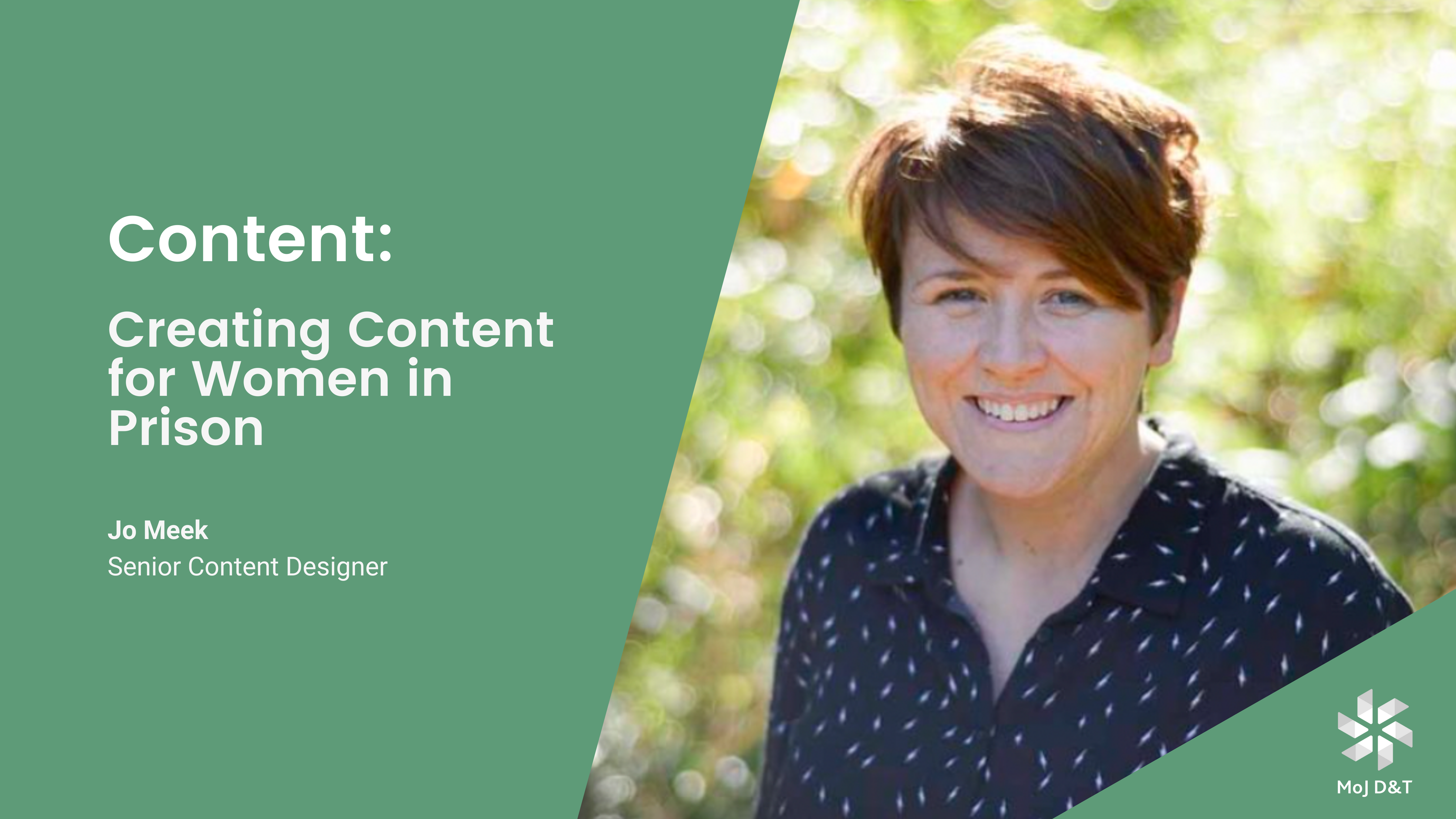 Creating Content For Women In Prison Moj Digital Technology